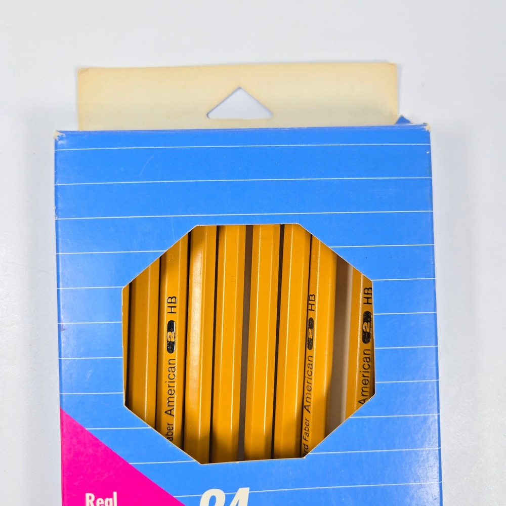 Vintage Eberhard Faber American Pencils No 2 HB Yellow Wood Made in USA 10 Count - Picture 4 of 10